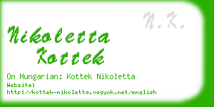 nikoletta kottek business card